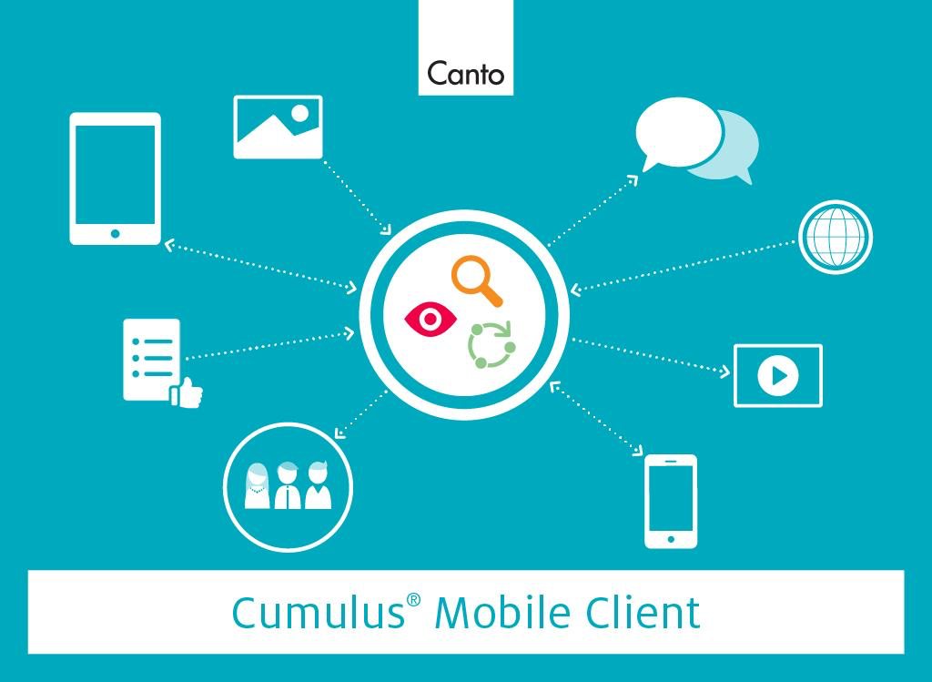 Cumulus mobile client: key visual and interface illustration.