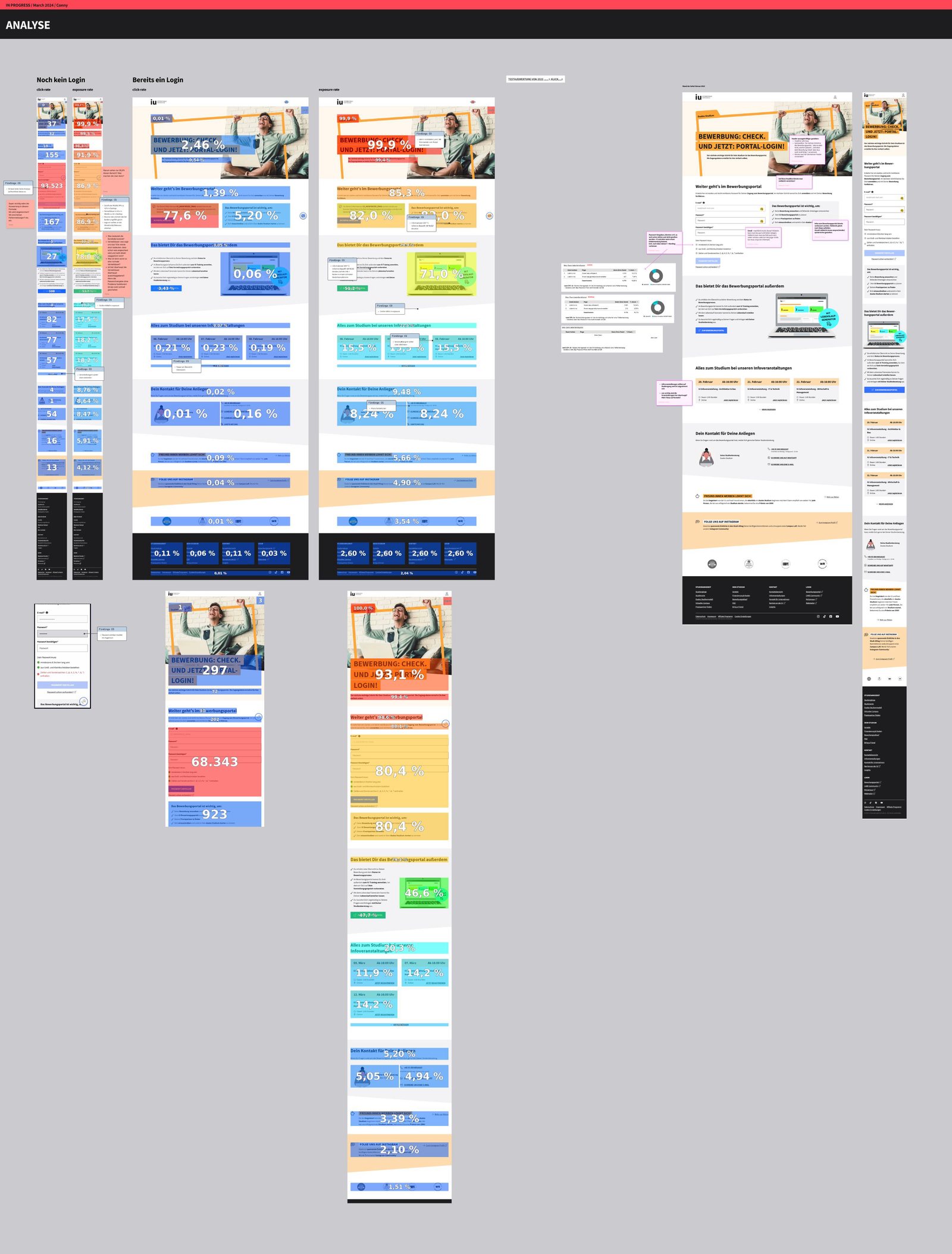 Programme and landing pages on desktop and mobile after the redesign.